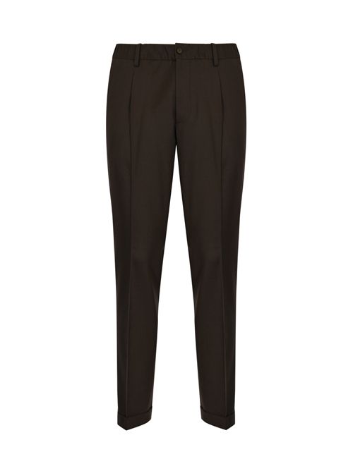 Pantalone Isola in lana con coulisse Marrone BRIGLIA | ISOLAS 40012000146